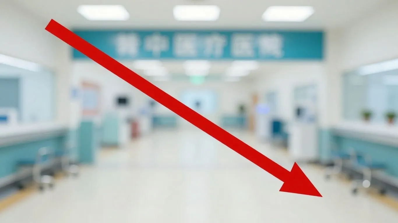 Stock chart showing a sharp decline