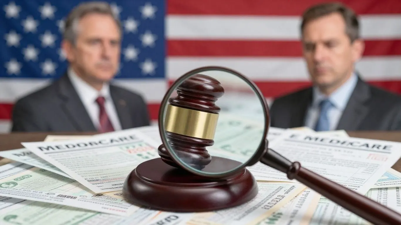 Gavel hitting medical bills, Medicare fraud crackdown.